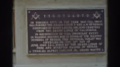 Virginia City California (1937): A Sign Of An Important Event From A Masonic Lodge