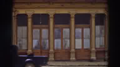 Virginia City California (1937): View Of Yellow And Orange Building On A Clear