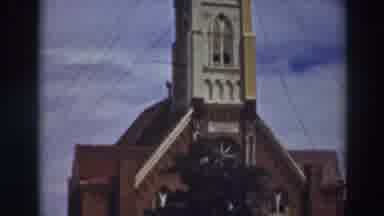 Virginia City California (1937): A Church With A High Steeple Has Guy-Wires