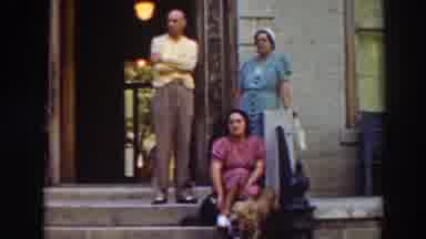 Virginia City California (1937): People On The Front Porch Enjoying The Day With