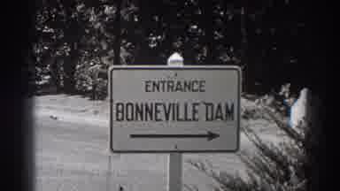 Bonneville Dam Oregon (1938): Entrance To The White Bonneville Dam