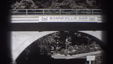 Bonneville Dam Oregon (1938): Images Of A Bridge With The Sign And Just After