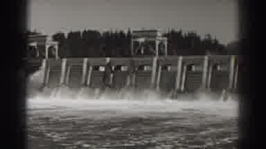 Bonneville Dam Oregon (1938): A View Of A Man-Made Dam Interfering With The Flow