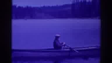 Bucks Lake California (1938): A Man Boating Alone In A River Near The Jungle