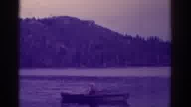 Bucks Lake California (1938): Vintage Film Of A Rower Canoeing A Great Lake In The