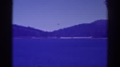 Bucks Lake California (1938): View Of Sierra Film Sign With Blue Lake Water And