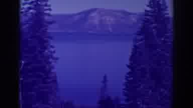 Bucks Lake California (1938): Beautiful Scene In A Blue Color Of A River Between A
