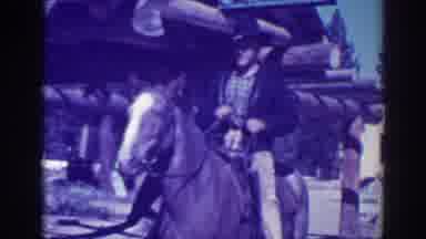 El Dorado City California (1938): Dining Rooms A Man On The Horse Big Wood House