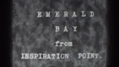 Emerald Bay California (1938): Viewing A Beautiful Scene From Above Of Emerald Bay