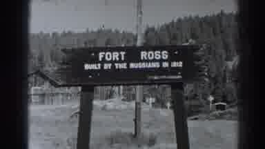 Fort Ross California (1938): Signpost Stating Fort Ross Built By The Russians In