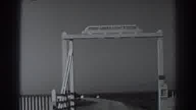 Fort Ross California (1938): View Of White Post Sign And Water Tower On A Clear