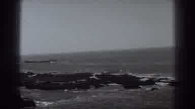 Fort Ross California (1938): Ocean Landscape With No Boats Nearby A Wall Of Rocks