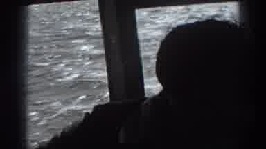 Fort Ross California (1938): Balding Old White Man On Boat With Water In The