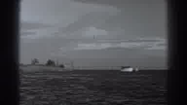 Fort Ross California (1938): View Of White Object In Lake Water On A Clear Day