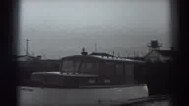 Fort Ross California (1938): Fast Vintage Black And White Boat On River In The