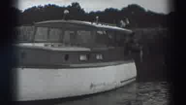 Fort Ross California (1938): Black And White Footage Of A Fishing Boat In A Lake