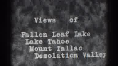 Lake Tahoe California (1938): Sign Reads Views Of Fallen Leaf Lake Lake Tahoe