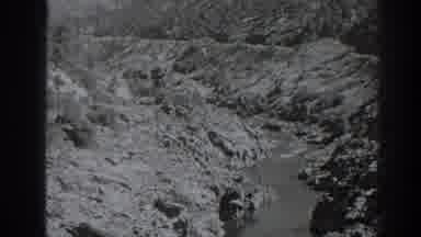 Oroville California (1938): Mountain Stream And Bridge