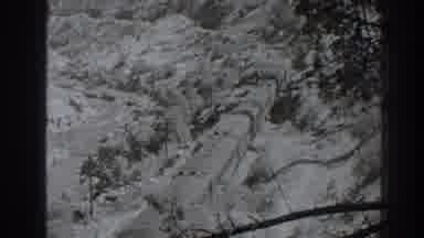 Oroville California (1938): The Camera Captures The Train Driving Down The Tracks