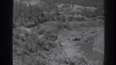 Oroville California (1938): View Of River And Trees On A Bright Sunny Day