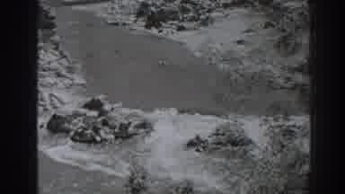 Oroville California (1938): River Flowing Under Train Bridge