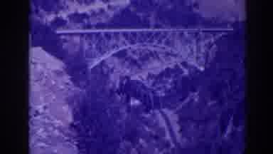 Oroville California (1938): The Bridge Sits Over The Tall Waterfall As The Water