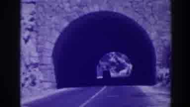 Oroville California (1938): Approaching A Boulder-Built Pass Through One Of The