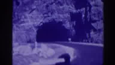 Oroville California (1938): Vehicle On Road Entering Tunnel Entrance