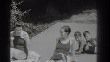 Southhampton New York (1937): Women And Children In Bathing Suits Sun Themselves