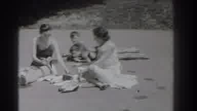 Southhampton New York (1937): The Girls Are Smoking While The Children Watch At