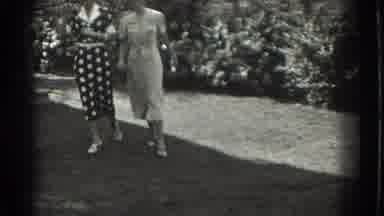 Southhampton New York (1937): Young Women In Dresses Gathering Walking Standing