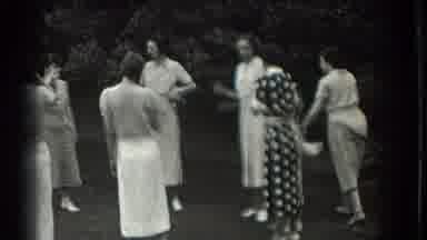 Southhampton New York (1937): Women Standing In Circle To Play Tag