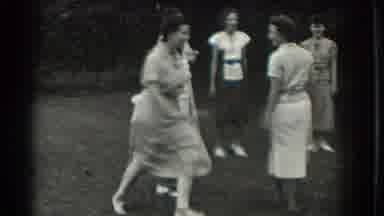 Southhampton New York (1937): Old Video Of A Women In A Group Playing A Game
