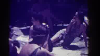 Southhampton New York (1937): Women Sunbathing Smoking And Talking At A Pool's