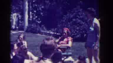 Southhampton New York (1937): Old Style Video With Women Talking In A Garden In A