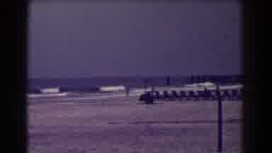 Atlantic City New Jersey (1938): View Of Empty Beach And Melting Snow At Shopping