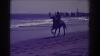 Atlantic City New Jersey (1938): Riding Horse On Beach Near Unsuspecting Kids