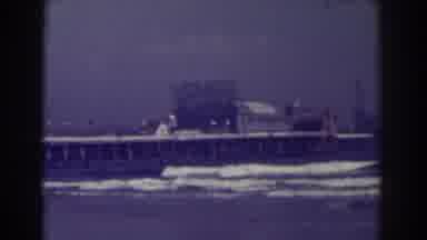 Atlantic City New Jersey (1938): Small Waves Push Against The Shore And The Long