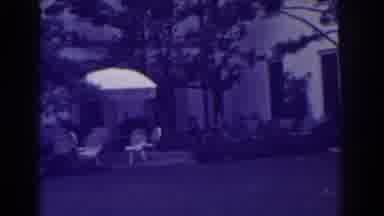 Atlantic City New Jersey (1938): Panning Backyard Patio Area Slowly