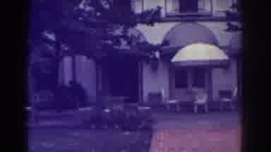 Atlantic City New Jersey (1938): Patio Area Of A Large Building Showing Setup Of
