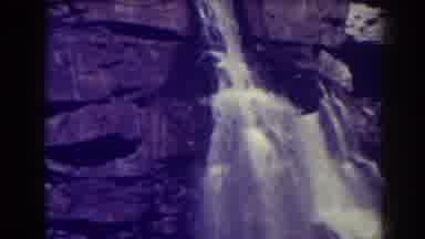 Blackwater Falls West Virginia (1938): Water Cascades Down The Face Of A Cliff