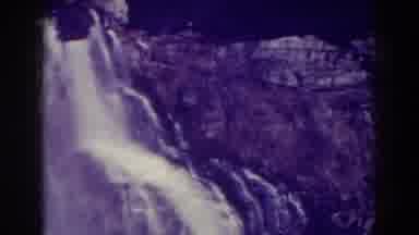 Blackwater Falls West Virginia (1938): A Cascading Waterfall In The Middle Of A