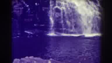 Blackwater Falls West Virginia (1938): A Waterfall Spills Down A Cliff Creating