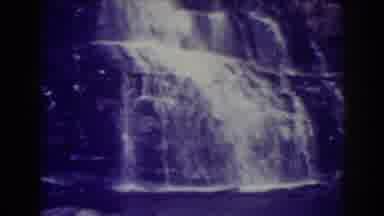 Blackwater Falls West Virginia (1938): View Of Waterfalls Over Black Rocks On A