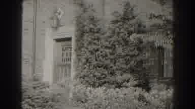 Cumberland Maryland (1938): View Of Wooden Door And Trees On A Clear Day
