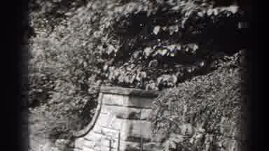Cumberland Maryland (1938): Black And White Of Brick Architectural Building And A