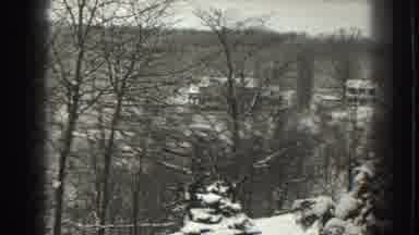 Martinsburg West Virginia (1938): Panning View Of Farmstead Covered In Snow