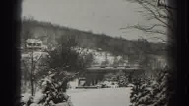 Martinsburg West Virginia (1938): View Of Snow Covered Trees And Road On A Clear