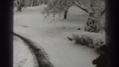 Martinsburg West Virginia (1938): Child In Snowsuit With Backpack Walking