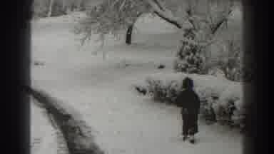 Martinsburg West Virginia (1938): Young Asian Boy Walking Down A Snow Covered Road